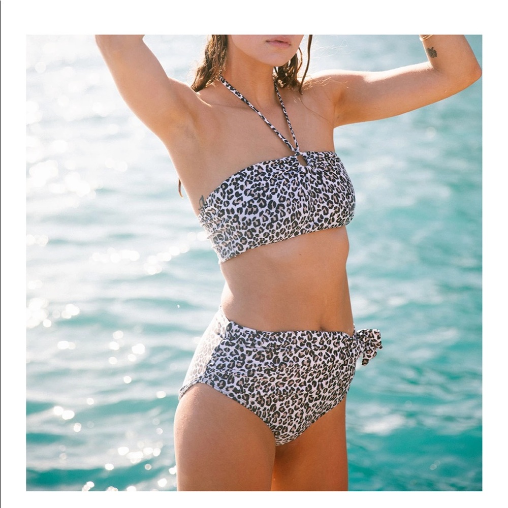 Albion Fit Simone swim bottoms, Cheetah print - Medium! Swimsuit